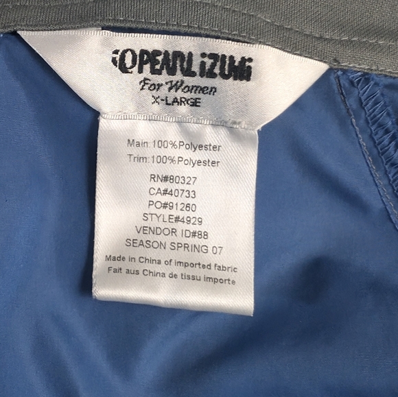 PEARL IZUMI Womens XL Sleeveless Blue Windbreaker Fitness Vest Cycling Running - Picture 4 of 8